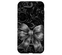 Imprimé Paisley Doodles Élégant Art Coquette MagiGoth Nœud Gris Coque pour iPhone XS Max