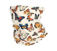 Imprimé Papillon Exotique Rétro Femme Homme Cache Cou Respirant Tour De Cou Multifonctionnel Bandeau pour Randonnée Voyage Marche Golf