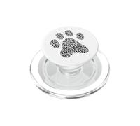 Imprimé Pattes de léopard Noir et Gris PopSockets PopGrip pour MagSafe