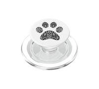 Imprimé Pattes léopard Gris et Noir PopSockets PopGrip pour MagSafe