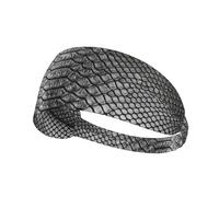 Imprimé Peau de Serpent Grise,Bandeau de Sport Unisexe, Bandeau élastique Multi-usages pour Cheveux