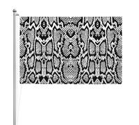 Imprimé peau de serpent noir et blanc,Drapeau de jardin, bannière décorative, drapeau double face, 2 x 3 pieds, pour extérieur et intérieur