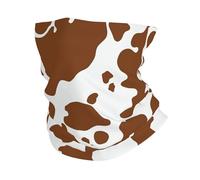 Imprimé Peau De Vache Brune Homme Femme Cache Cou Coupe-Vent Tour De Cou Léger Bandeau pour Randonnée Ski Cyclisme Yoga