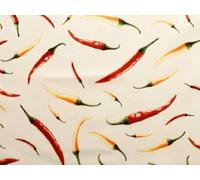 Imprimé Piments Chili Tissu | Produit de très belle qualité Made in Italy |100% Coton Imprimé | Hauteur 180 cm | Tissu vendu au mètre linéaire