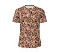 Imprimé Popcorn Vêtements d'été T-shirt à manches courtes Respirant Athlétique Occasions Décontractées, Noir , L