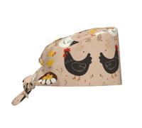 Imprimé Poulet Calot Réglable Calot De Travail Bandeau De Sueur Casquette Cache Poussière pour Femmes Unisexe Hommes