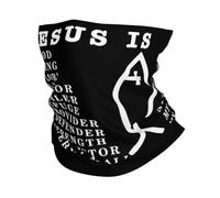 Imprimé Protection du Visage,Jésus est Mon Tout, Mon Dieu, Mon Seigneur, Blanc,Bandeau Magique Élastique Cache-Cou pour Homme Randonnée Sports 26X30cm