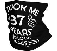 Imprimé Protection du Visage Joyeux 68e Anniversaire Cache-Cou Gaiter 26X30cm pour Ski,Randonnée,Course à Pied