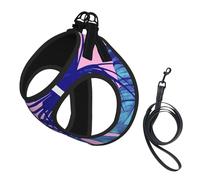 Imprimé Rose Tropical,Harnais pour Animaux de Compagnie, Harnais réfléchissant réglable pour Chien,M