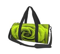 Imprimé Rose Verte, Sac de Voyage de Grande capacité, Sac à Main Rond, Sac de Voyage de Sport, fourre-Tout, Sac de Fitness