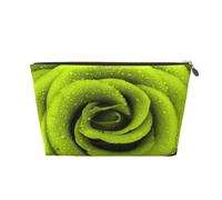 Imprimé Rose Verte, Trousse de Maquillage Trousse à cosmétiques Trousse de Toilette de Voyage Portable Pochette de Toilette
