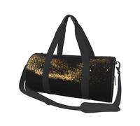 Imprimé Sable Noir Doré, Sac de Voyage de Grande capacité, Sac à Main Rond, Sac de Voyage de Sport, fourre-Tout, Sac de Fitness