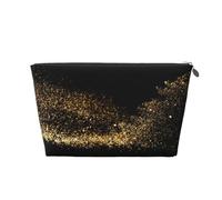 Imprimé Sable Noir Doré, Trousse de Toilette Trousse de Maquillage Sac à cosmétiques Trousse de Toilette de Voyage Portable