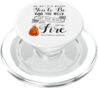 Imprimé Sainte Catherine de Sienne avec Dictons Religieux PopSockets PopGrip pour MagSafe