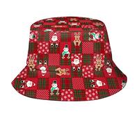 Imprimé Seau Chapeau Renne De Noël, Père Noël, Bonhomme De Neige 12 Chapeaux De Visière Mode Été Bouchon De Seau pour Camping Golf Femmes