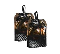 Imprimé Serpent Black Mamba， Lot de 2 Sacs à Chaussures de Voyage, Sacs de Rangement imperméables, Organisateur de Chaussures pour Les Voyages et la Maison