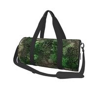 Imprimé Serpent Vert, Sac de Voyage de Grande capacité, Sac à Main Rond, Sac de Voyage de Sport, fourre-Tout, Sac de Fitness