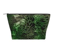 Imprimé Serpent Vert, Trousse de Toilette Trousse de Maquillage Sac à cosmétiques Trousse de Toilette de Voyage Portable