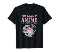 Imprimé So Many Anime So Little Time Chibi Kawaii T-Shirt