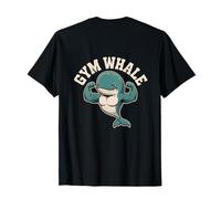 Imprimé sur le dos Gym Whale Costume Haltérophilie Gym Baleine T-Shirt