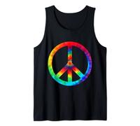 Imprimé tie-dye hippie Peace Love Happiness Débardeur