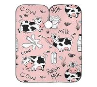Imprimé Vache Drôle Et Lait Rose Peignoir Coiffure Imperméable Cape De Cheveux Anti-Taches Cape De Coupe Pour Salon Barber Barbiers 140X168Cm