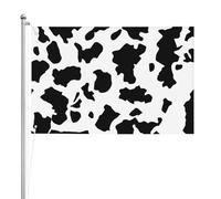 Imprimé vache noir et blanc,Drapeau de jardin, bannière décorative, drapeau double face, 2 x 3 pieds, pour extérieur et intérieur