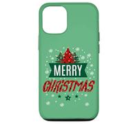 Imprimé Vichy de Buffle Merry Christmas Trees - Jolies fêtes Coque pour iPhone 12/12 Pro