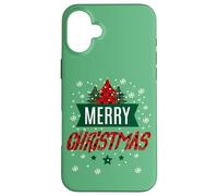 Imprimé Vichy de Buffle Merry Christmas Trees - Jolies fêtes Coque pour iPhone 16 Plus