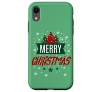 Imprimé Vichy de Buffle Merry Christmas Trees - Jolies fêtes Coque pour iPhone XR