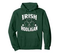 Imprimé Vieilli avec trèfle Irlandais Hooligan Sweat à Capuche
