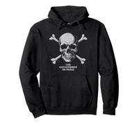 Imprimé Vieilli Les Catacombes de Paris Skull and Bones 2 Sweat à Capuche