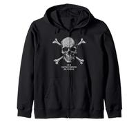 Imprimé Vieilli Les Catacombes de Paris Skull and Bones 2 Sweat à Capuche