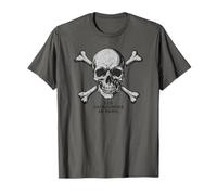 Imprimé Vieilli Motif crâne et os des catacombes de Paris T-Shirt