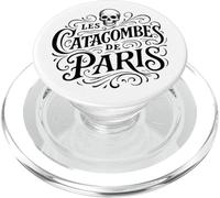 Imprimé Vintage Les Catacombes de Paris Noir PopSockets PopGrip pour MagSafe