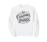 Imprimé Vintage Les Catacombes de Paris Noir Sweatshirt