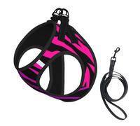 Imprimé zèbre,Harnais pour Animaux de Compagnie, Harnais réfléchissant réglable pour Chien,S