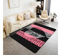 Imprimé Zèbre Léopard Abstrait 3D Tapis Chambre Chambre Tapis Imprimer Salon Anti-Slip Tapis La Chambre des Enfants Home Decor - Polyester Doux Au Toucher Facile À Nettoyer -11690418927