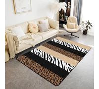 Imprimé Zèbre Léopard Abstrait Enfants Tapis De Jeu Lavable Impression 3D Tapis Tapis Salon Moderne Tapis De Sol Imprimé 80 X 160 Cm - Résistant Aux Taches, Polyester, Facile À Nettoy -922448514454