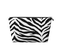 Imprimé Zèbre Noir Et Blanc, Trousse de Toilette Trousse de Maquillage Sac à cosmétiques Trousse de Toilette de Voyage Portable