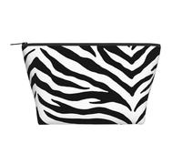 Imprimé Zèbre Noir Et Blanc, Trousse de Toilette Trousse de Maquillage Sac à cosmétiques Trousse de Toilette de Voyage Portable