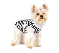 Imprimé zèbres,T-Shirt sans Manches en Coton pour Animaux de Compagnie, Gilet Respirant, Extensible et Doux,M