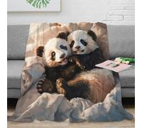 Imprimée 3D Panda Couverture en Peluche Peluche Couvre Microfibre Douce Et Chaude Couvertures Couverture De Canapé Confortable Housse De Canapé, Camping, Voyage 40x50inch(100x130cm)
