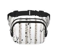 Imprimer Bouleau,Sac Banane carré Double Couche, Sac de Poitrine
