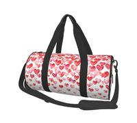 Imprimer des Coeurs Rouges tombants, Sac de Voyage de Grande capacité, Sac à Main Rond, Sac de Voyage de Sport, fourre-Tout, Sac de Fitness