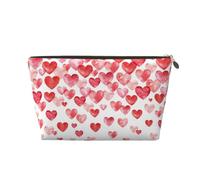 Imprimer des Coeurs Rouges tombants, Trousse de Maquillage Trousse à cosmétiques Trousse de Toilette de Voyage Portable Pochette de Toilette
