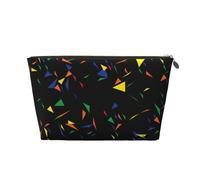Imprimer des confettis Abstraits de Triangles, Trousse de Maquillage Trousse à cosmétiques Trousse de Toilette de Voyage Portable Pochette de Toilette
