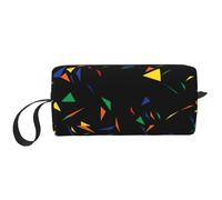 Imprimer des confettis Abstraits de Triangles, Trousse de Maquillage Trousse à cosmétiques Trousse de Toilette de Voyage Portable Pochette de Maquillage