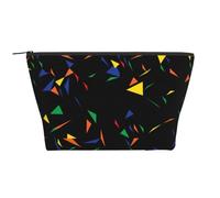 Imprimer des confettis Abstraits de Triangles, Trousse de Toilette Trousse de Maquillage Sac à cosmétiques Trousse de Toilette de Voyage Portable