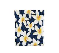 Imprimer Fleur de frangipanier Blanc Tropical Plumeria, Sac de Rangement pour Femmes, Portefeuille supérieur à Presser, Petit Porte-Monnaie, Pochette de Changement
